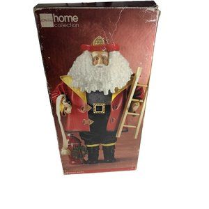 Fireman Christmas Santa Figurine  Ladder Fire Hydrant Fire Chief 18 in JC Penney